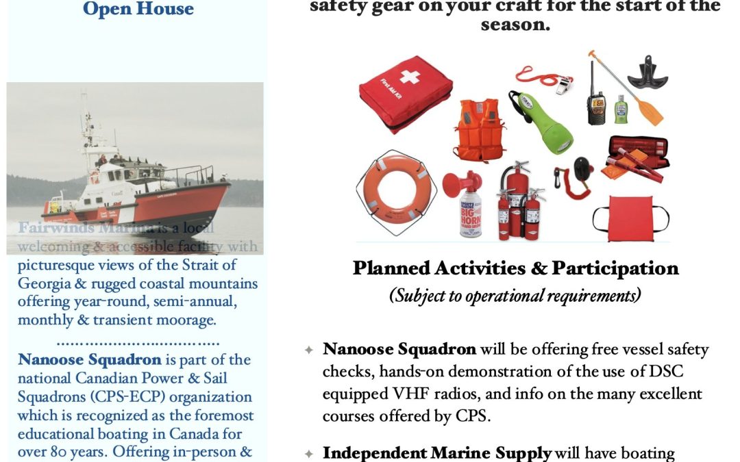 Nanoose Power Squadron Safe Boating Day & Marine Garage Sale